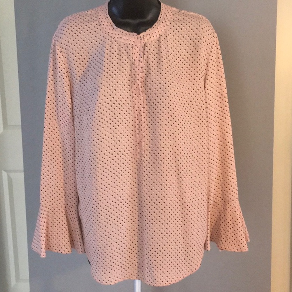 Pink and black blouse